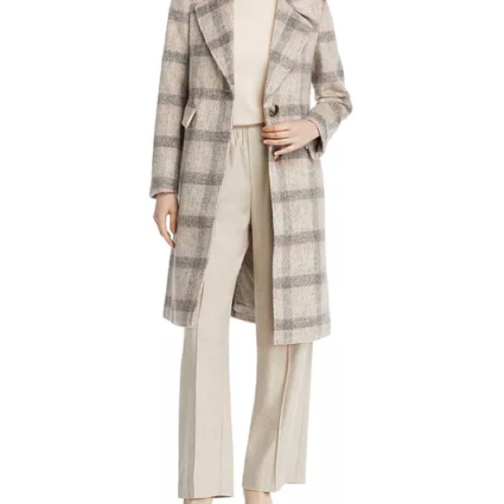Stylish Plaid Long Coat